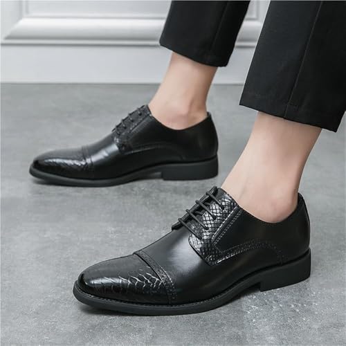 Mens Genuine Leather Oxfords Dress Shoes, Lace-up Leather Tuxedo Dress Shoes for Business Wedding2