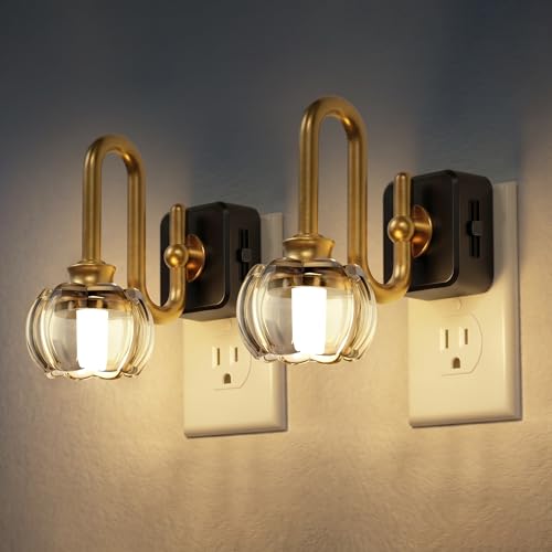 Image of JandCase Night Light, Night Lights Plug into Wall, Glass LED Nightlight