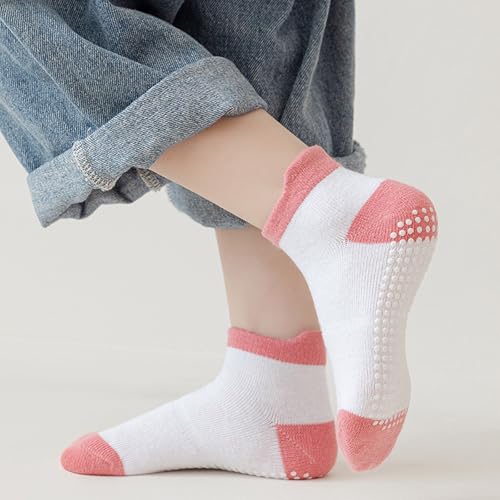 Socks for Girls 6-Pack Soft Cute Non Slip Durable and Breathable Unisex Boy and Girl Comfortable Warm Ankle Sock3