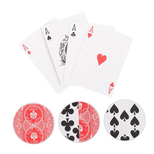 TOYANDONA 4stücke Teiliges Pokerkarten Professionelle Spielkarten Für Tricks Und Partyspiele Langlebig Für Zuhause Und Unterwegs – Bild 6