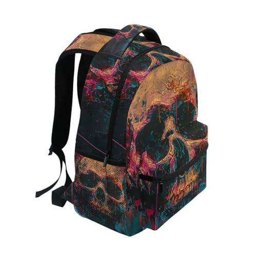 Backpack Skull Gothic Closeup for School Girls Boys - Book Bag Laptop Travel Backpack Daypack S2