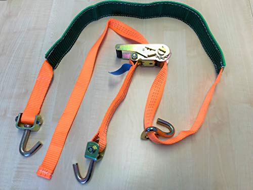 Lot de 4 sangles d'arrimage 35 mm pour voiture et sécurité de roue 1500/3000 daN Cover