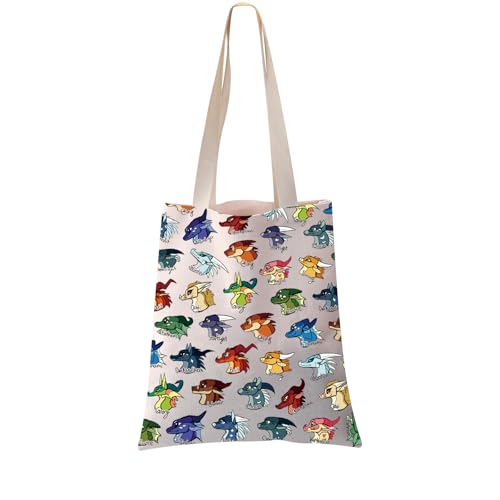 PXTIDY Dragon Tote Bag Novel Dragon Lover Gifts Fantasy Dragon Theme Party Favors Bag Book Lover Gifts2