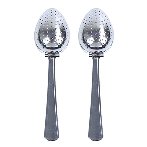 Bloepum 2X Stainless Steel Tea Infuser Strainer Spoon Loose Leaf Filter Herbs Spice NEW!