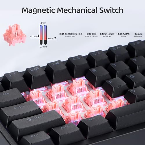 Boyi 66PRO Rapid Trigger Magnetic Switch 65% Mechanical Keyboard,Hall Effect Gasket-Mounted Rgb Hotswap Hyper-Fast Adjustable Actuation Wired Compact Gaming Keyboard thumb #1