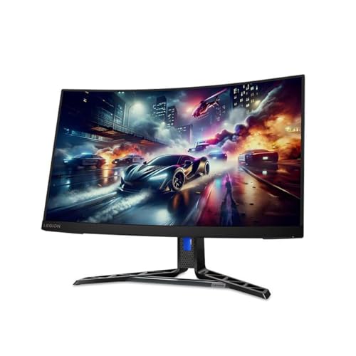 Image of Lenovo Legion R27qc-30 27 inch Class WQHD Curved Screen Gaming LED Monitor - 16:9 - Raven Black