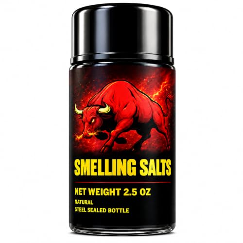 Smelling Salts for Athletes- Pre-Activated Potent Sniffing Salts for Workout 2.5 OZ Durable Steel Sealed Bottle Long Lasting 365+ Days