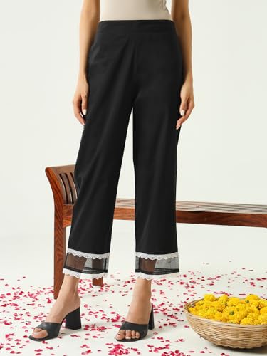 Image of FIORRA Women's Cotton Straight Kurta Pant With Dupatta