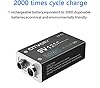CITYORK Batteria 9V 1200mAh(2 Pack), PP3/MN1604/6F22/6LR61 Batteria ricaricabile al litio USB, con porta di ricarica micro USB, adatta per rilevatori di fumo, stufa a gas, chitarra, tastiera e altro