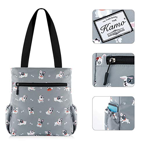 Image of KAMO Floral Tote Bag - Waterproof Lightweight Handbags Travel Shoulder Bag for Hiking Yoga Gym Swimming Travel Beach