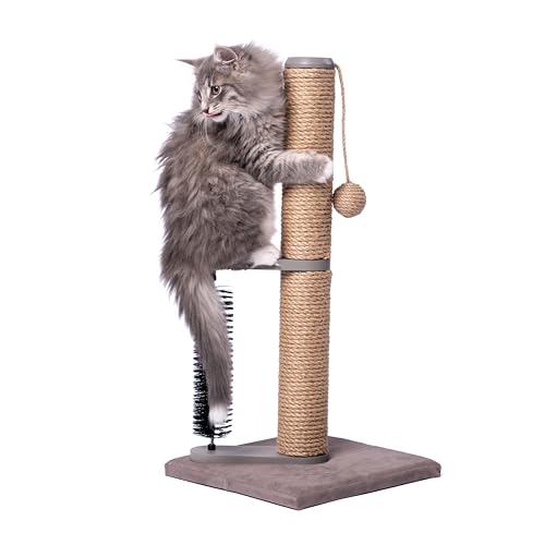 Rascador para gatos y gatitos con bola colgante 24 pulg miniatura 2