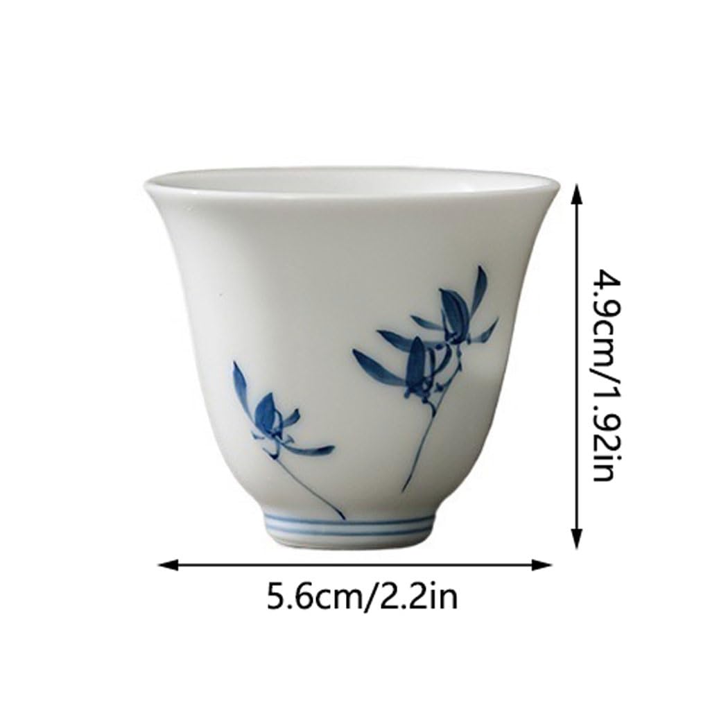 Matcha Filiżanki Herbaciarnia Kung Fu Kubek do herbaty Ręcznie malowany Motyl Orchidea Ceramiczna filiżanka do herbaty Parzenie herbaty Domowy kubek do herbaty Zestaw do herbaty Kubek do