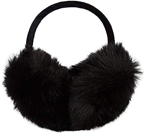 devil Women's and Girl's Faux Fur Winter Outdoor Accessory Foldable Ear Muffs (Pack of 1) (Black)-picture-18