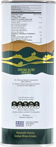 Lyrakis Family Olivenöl BIO 1l – Griechisches Natives Olivenöl Extra, Zertifiziert BIO,Premium Erste Kaltpressung, Reich an Polyphenolen, Koroneiki Oliven, Neue Ernte aus Kreta – Seit 1975