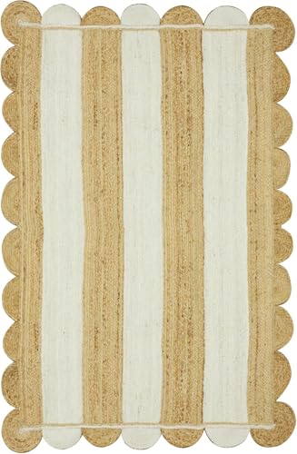 Alfombra de yute para pasillos estrechos, solución textil festoneada CASAVANI 2