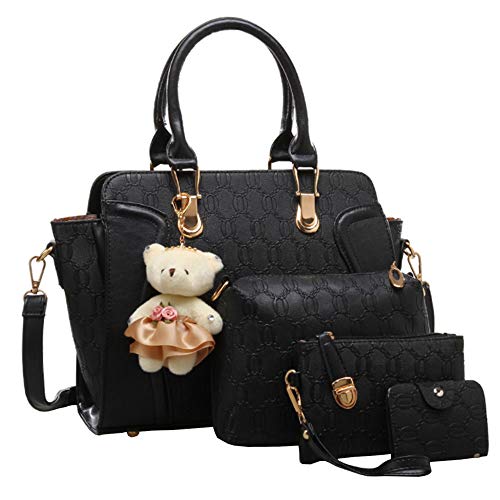 Bolso tote satchel mujer set 4 piezas miniatura 1