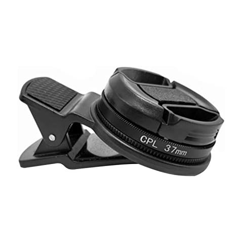 SUNERLORY Phone Camera Lens, 37mm Cell Phone Lens Accessory Kit, Universal Clip-On CPL Filter Lens Circular Polarizer with Case for Smartphones, Reduces Glare and Shows True Colors(size:37mm) Cover