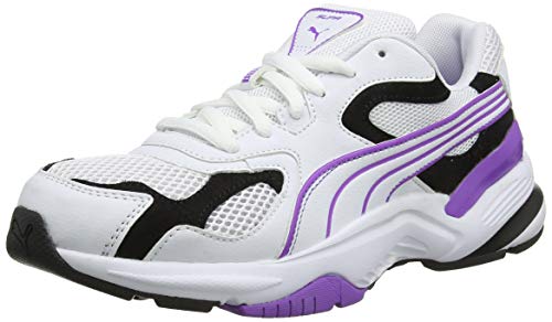 PUMA SUPR, Zapatillas Unisex Adulto, White Black-Purple Glimmer, 42.5 EU