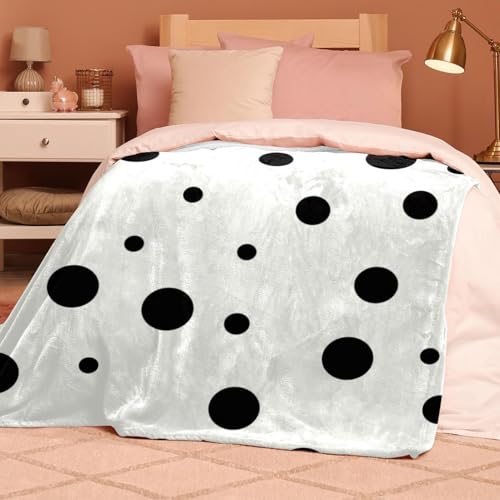 Couverture Polaire Points Noirs Couverture Microfibre Chaude Plaid Canapé 150x100 - 8