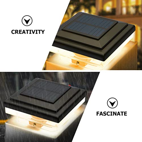 OSALADI Luzes De Poste Solares Luzes De Poste Solares À Prova De Água Ao Ar Livre Luzes De Poste À P