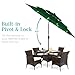 Best Choice Products 10ft 3-Tier Solar Patio Umbrella, Outdoor Market Sun Shade for Backyard, Deck, Poolside w/ 24 LED Lights, Tilt Adjustment, Easy Crank, 8 Ribs - Green