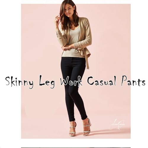 Women Dress Pants Slim Fit Stretch Comfy Business Casual Work Pants Skinny Leg with Pocket3