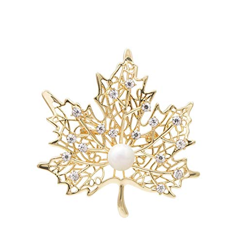Mariage broche broche cadeau femme érable design luxe or pour l'hiver