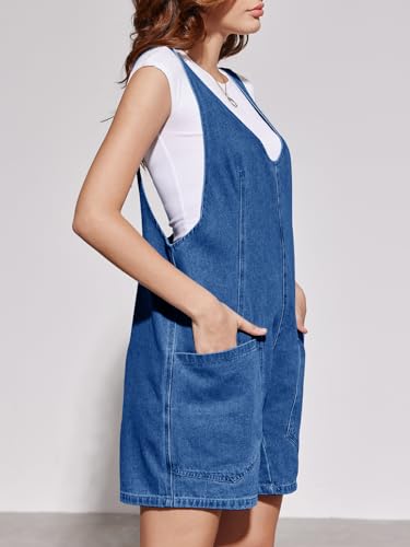 Short d'été décontracté en jean sans manches avec coupe fluide et légère - 3
