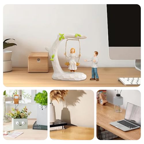 Figurine couple balançoire décorative pour étagère TV de salon