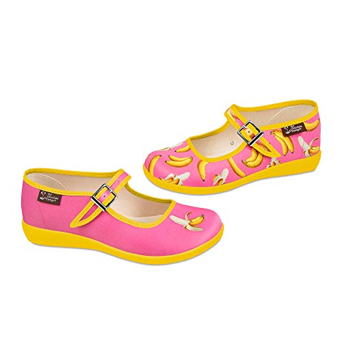 Image of Hot Chocolate Design Chocolaticas Women's Funky Mary Jane Flat Ballet Flats, Dalmati, 38 EU, Dalmatian, 7 Women