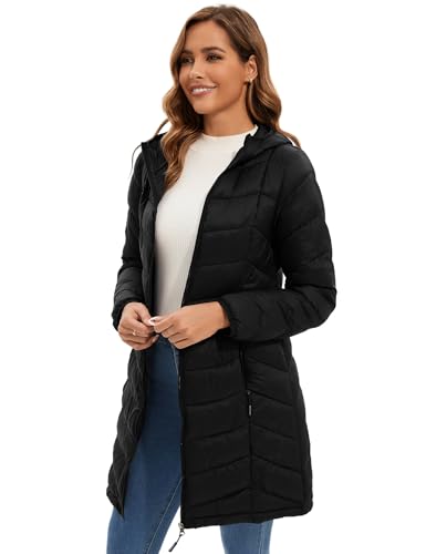 ANOTHER CHOICE Women Puffer Jacket with Hood Packable Warm Lightweight Puffy Coat2