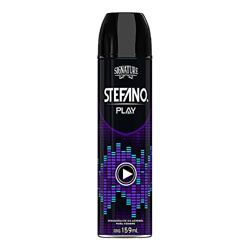 Stefano Play, Desodorante en Aerosol para hombre, Portección contra el mal olor, no mancha la ropa, no es pegajoso, 159 ml