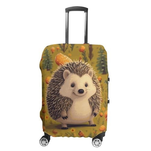 Hedgehog Printed Luggage Cover Protector, Fits 18-32 Inch Luggage