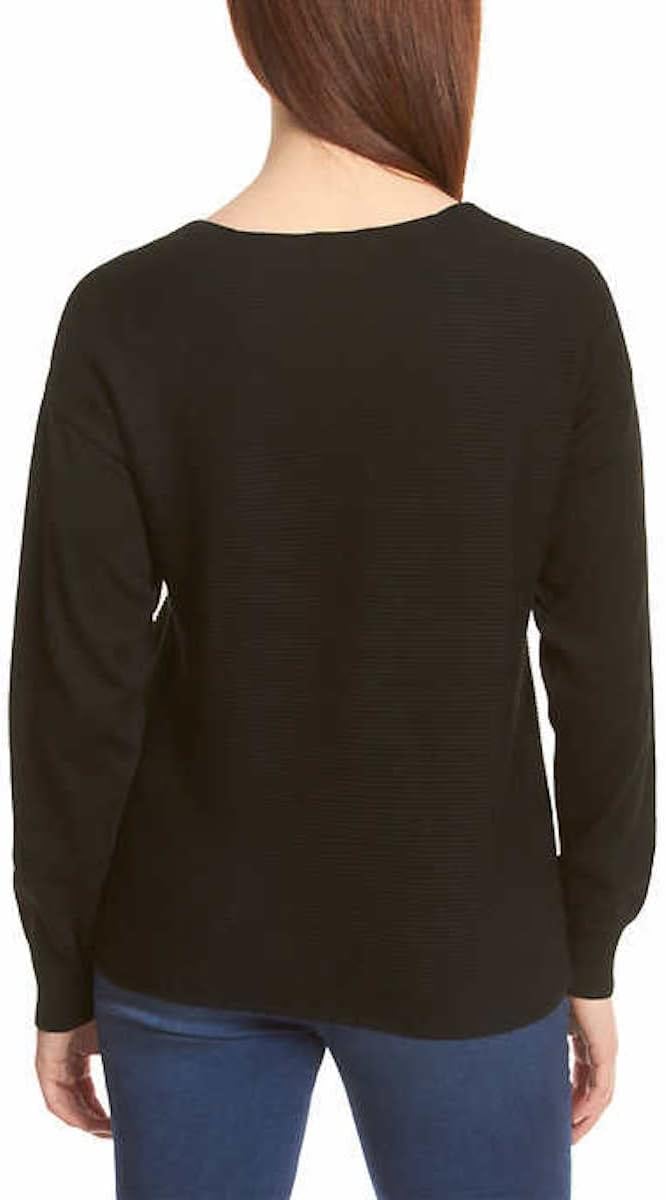 Ella Moss Womens Ribbed V-Neck Sweater - Image 2
