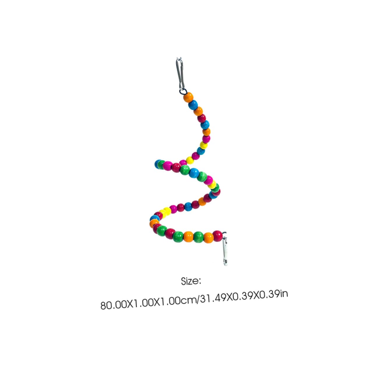 HEMOTON 3Pcs Bead Swing for Parrots and Parakeets Fun Chewing and Climbing Accessory Movable Hook Design for Easy Installation and Play Bird Enrichment