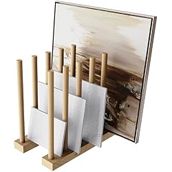 UNZERO Art Storage Rack, Art Drying Rack, Wood Storage Stand for Canvas Boards, Panel, Frame, Drawing Board, Printed Matter, Paper Pad, Backing Plate (8.3