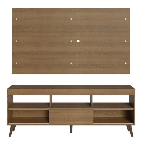 Rack com Painel para Tv até 65 Polegadas com Pés Rustic Detroit Madesa