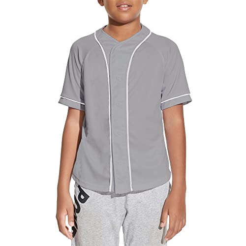Image of Yuji Itadori Kids Baseball Jersey Button Boys Short Sleeve T-Shirts Hip Hop Fashion Casual Sports Solid Color Shirt