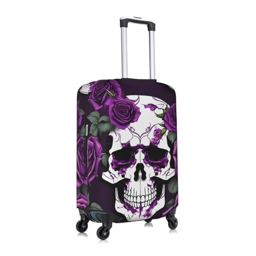 Housse de protection bagage squelette rose violet extensible et lavable taille M - 2