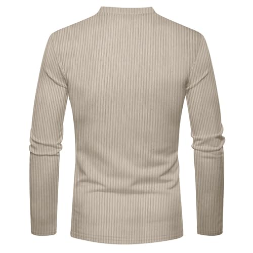 Men's Sweatshirt Casual Long Sleeve Stand Collar Button Pullover Sweatshirts2