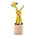 Produktbild DREGENO Wackeltier, Wackelfigur Giraffe aus Holz, Geschenk für Kinder, von DREGENO SEIFFEN 10 cm - Original erzgebirgische Handarbeit