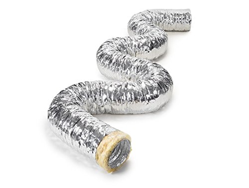 STERR Insulated Flexible Ventilation Duct Hose, 200 mm x 10 m, Exhaust Hose, Duct Hose for Heating and Cooling, Ventilation and Air Conditioning, IAL200_10
