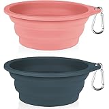 COOYOO Collapsible Dog Bowls 700ML,2 Pack Portable Collapsible Dog Water Bowls for Cats Dogs,Pet Fol