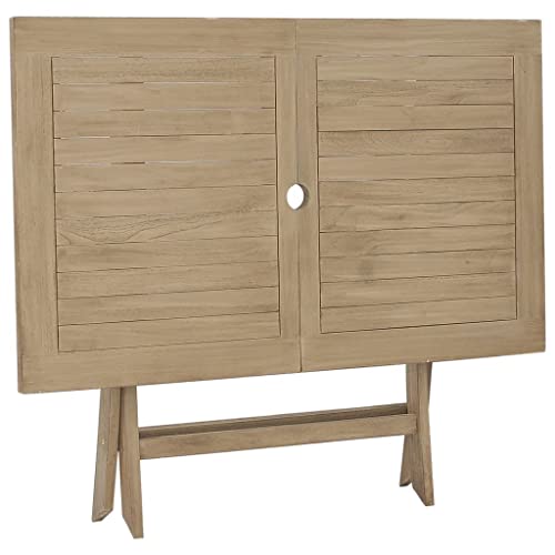 Mesa de teca maciza resistente a la intemperie para exterior 6