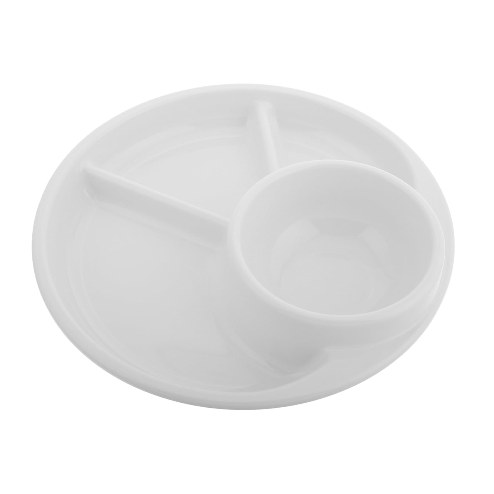 NAMOARLY Divided Dish Platter 3 Section Plate for Adults Snack Dishes for Toddlers Japanese Style Breakfast Lunch Dinner Serving Tray