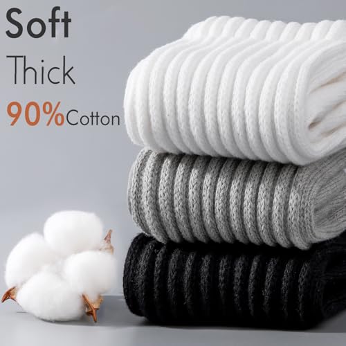 Image of HONGTEYA Slouchy Crew Socks For Women,Scrunch Cotton Cozy Workout Socks | Mid Calf Scrunch Boot Socks Size 5-11, Cozy Slouch Casual Athletic Socks, All Season Gifts For Women