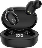 Bluetoothイヤホン ワイヤレスイヤホン 2つのシリコンマイク搭載 IPX7防水 最大60時間再生 2025年最新Bluetooth6.0ブルートゥースイヤホン 全音域HIFI音質低遅延接続瞬時 片耳/両耳 WEB会議/運動/ゲーム/通学通勤/スポーツ/音楽用iPhone/Android対応 (02brbightblack ビーンズ 仕様)