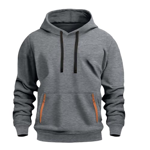 Hoodies for Men Pullover Oversized Sweatshirts Casual Hooded Drawstring Hoodies Plain Solid Color Jackets with Pocket2