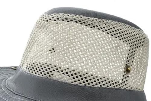 Image of Zacharias Men's Coton Blended Net Breathable Cowboy Hat ja-711 (Free Size Pack of 1)