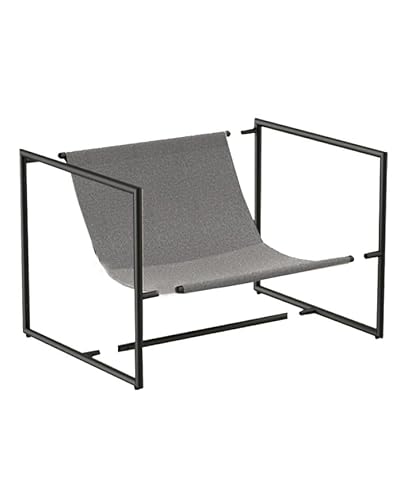 Miniatura 6 de Sweet Sofa Butaca Jaime Sillón Individual De Diseño Moderno, Estructura Metálica Resistente, Cojines Desenfundable Color Gris